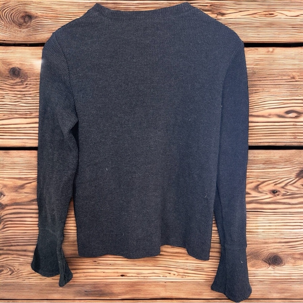 Madewell Ribbed Knit Sweater – charcoal – Size Medium - Picture 2 of 4